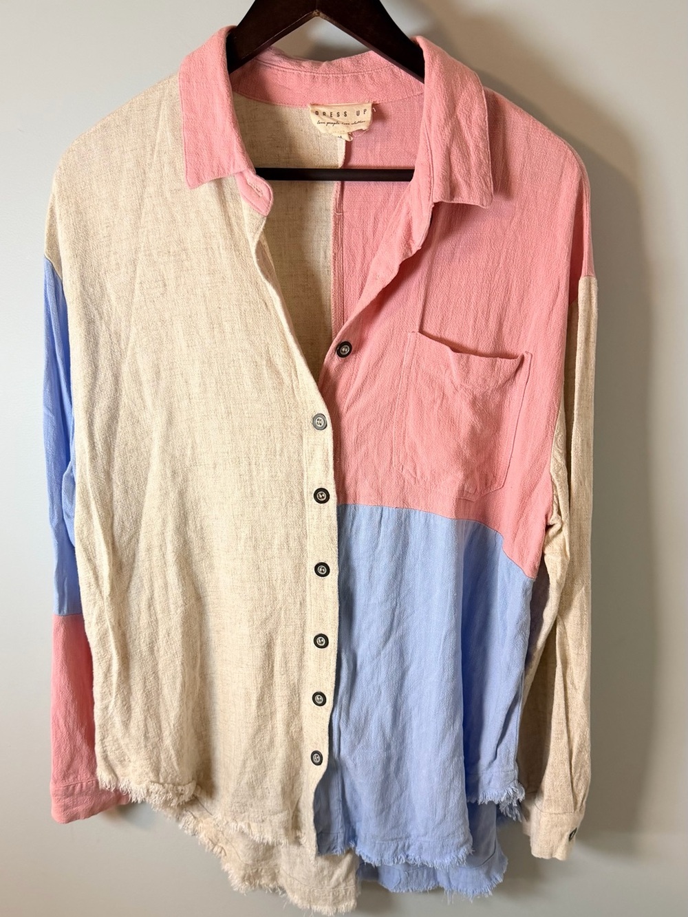 Dress Up super cute button up color block